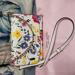 NWT kate spade garden bouquet crossbody. Removable chain.